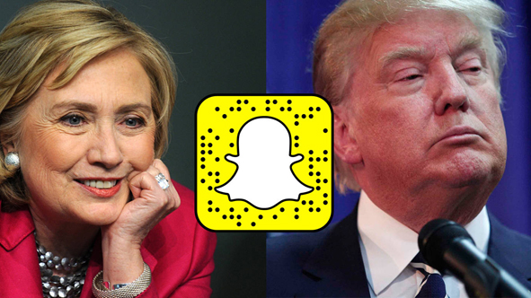 Clinton critica a Trump en Snapchat