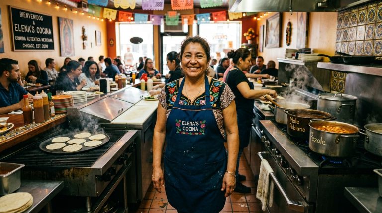 “Vine sin nada y hoy doy empleo a los míos”: La historia de resiliencia y sazón de Doña Elena en Chicago